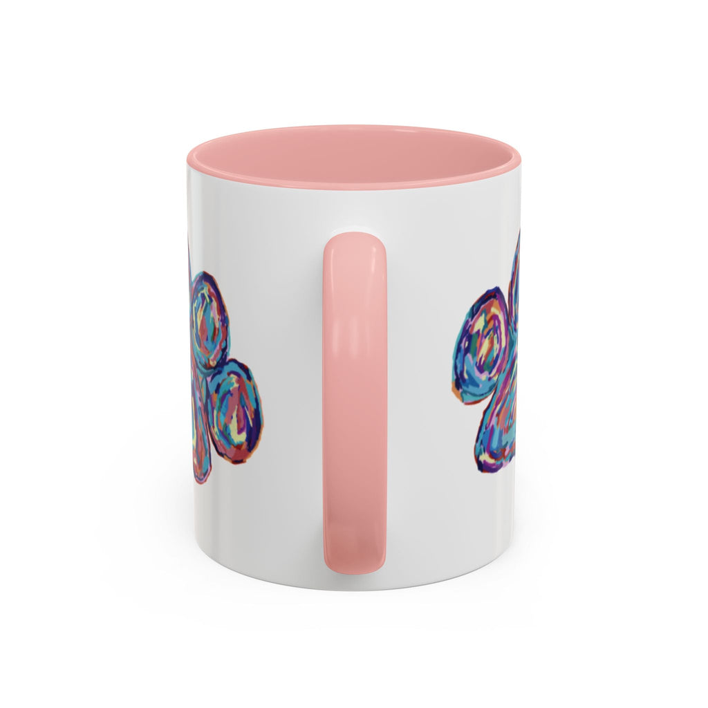 Love Of A Dog Paw Two Tone Ceramic Coffee Mugs - Blue Cava