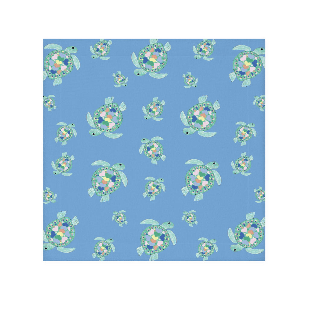 Love Sea Turtle Washcloth Towel — Coastal Decor - Blue Cava