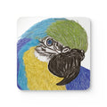 Macaw Bird Corkwood Coaster Set - Blue Cava