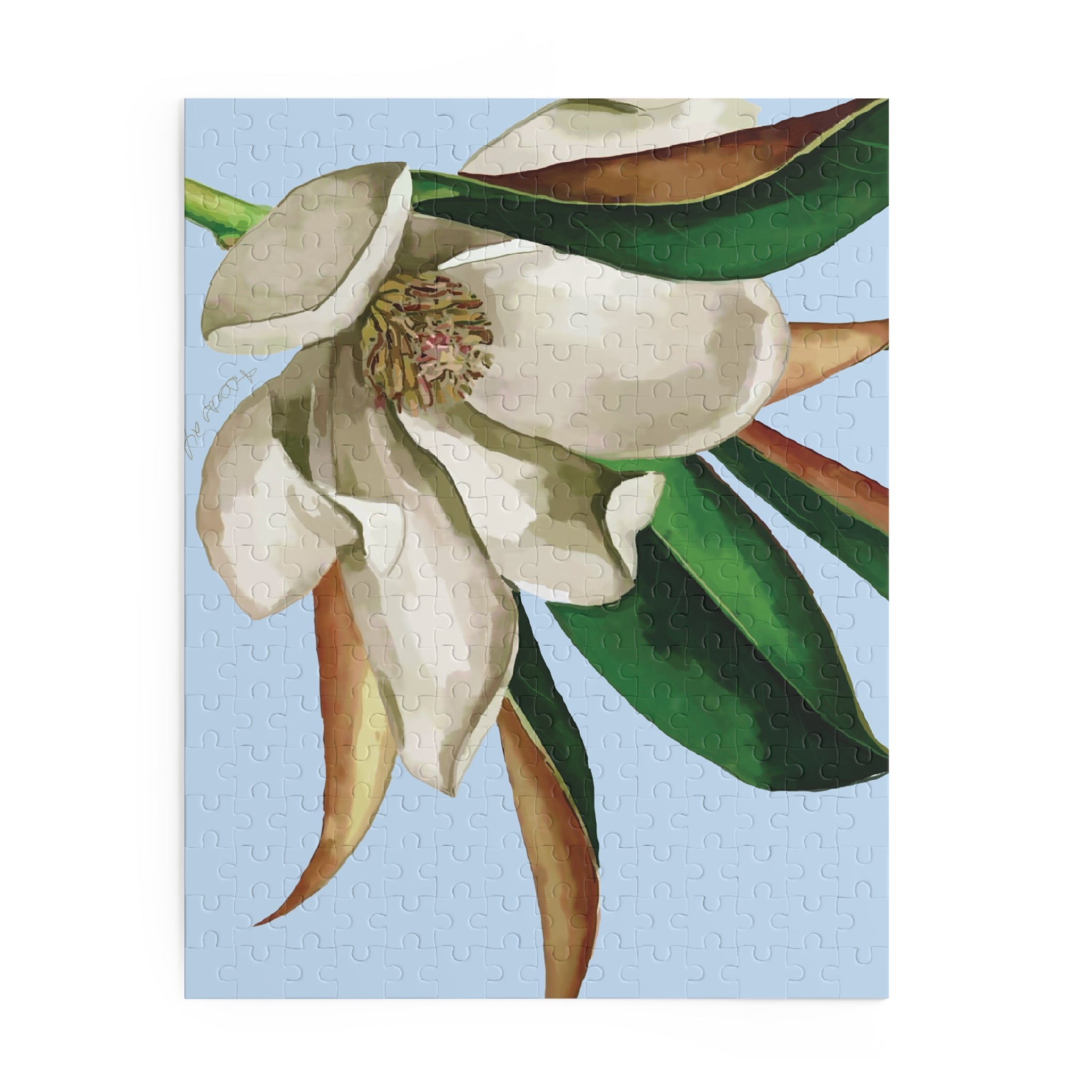 Magnolia Puzzle - 120, 252, 500 - Pieces - Blue Cava