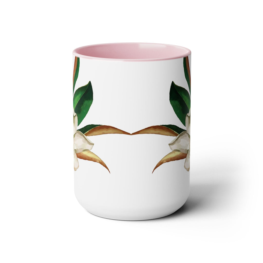 Magnolia Two - Tone Ceramic Coffee Mugs - Blue Cava