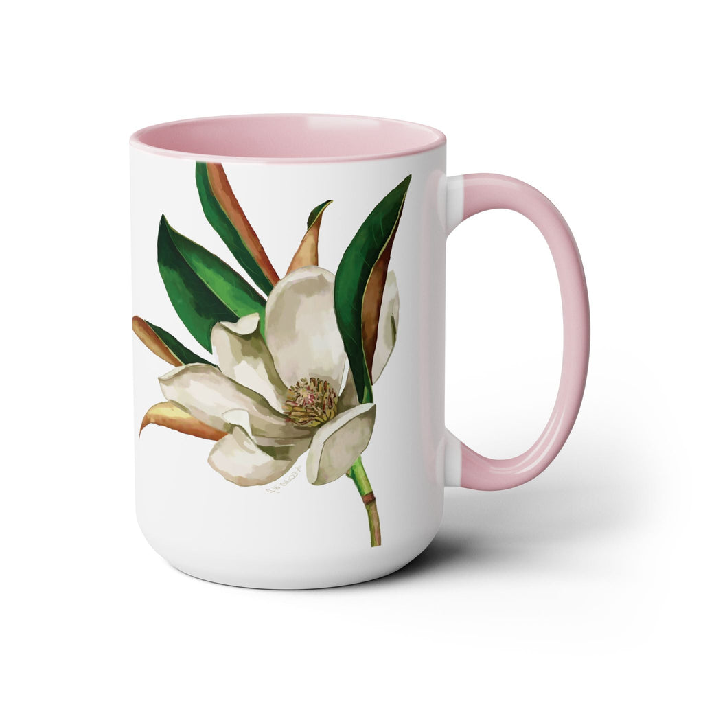 Magnolia Two - Tone Ceramic Coffee Mugs - Blue Cava