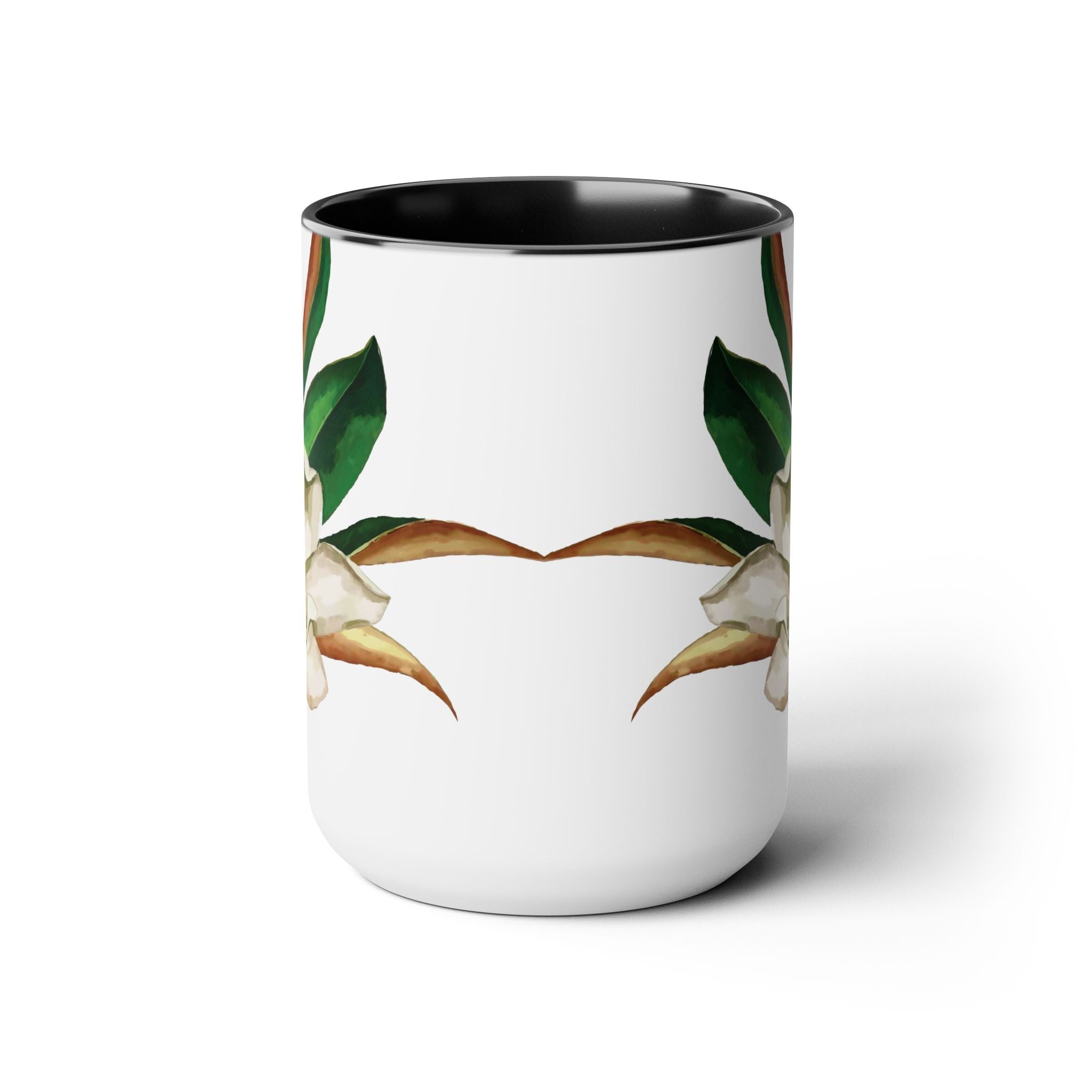 Magnolia Two - Tone Ceramic Coffee Mugs - Blue Cava