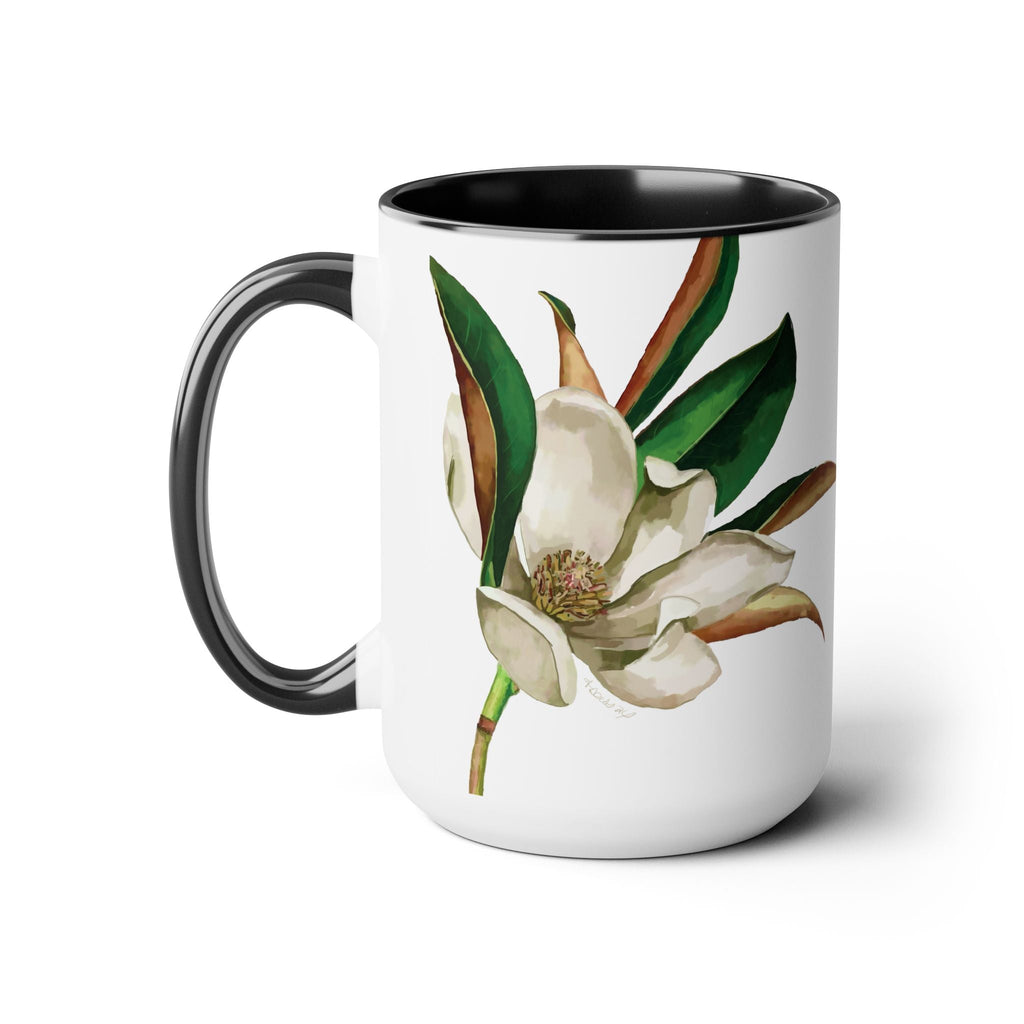 Magnolia Two - Tone Ceramic Coffee Mugs - Blue Cava