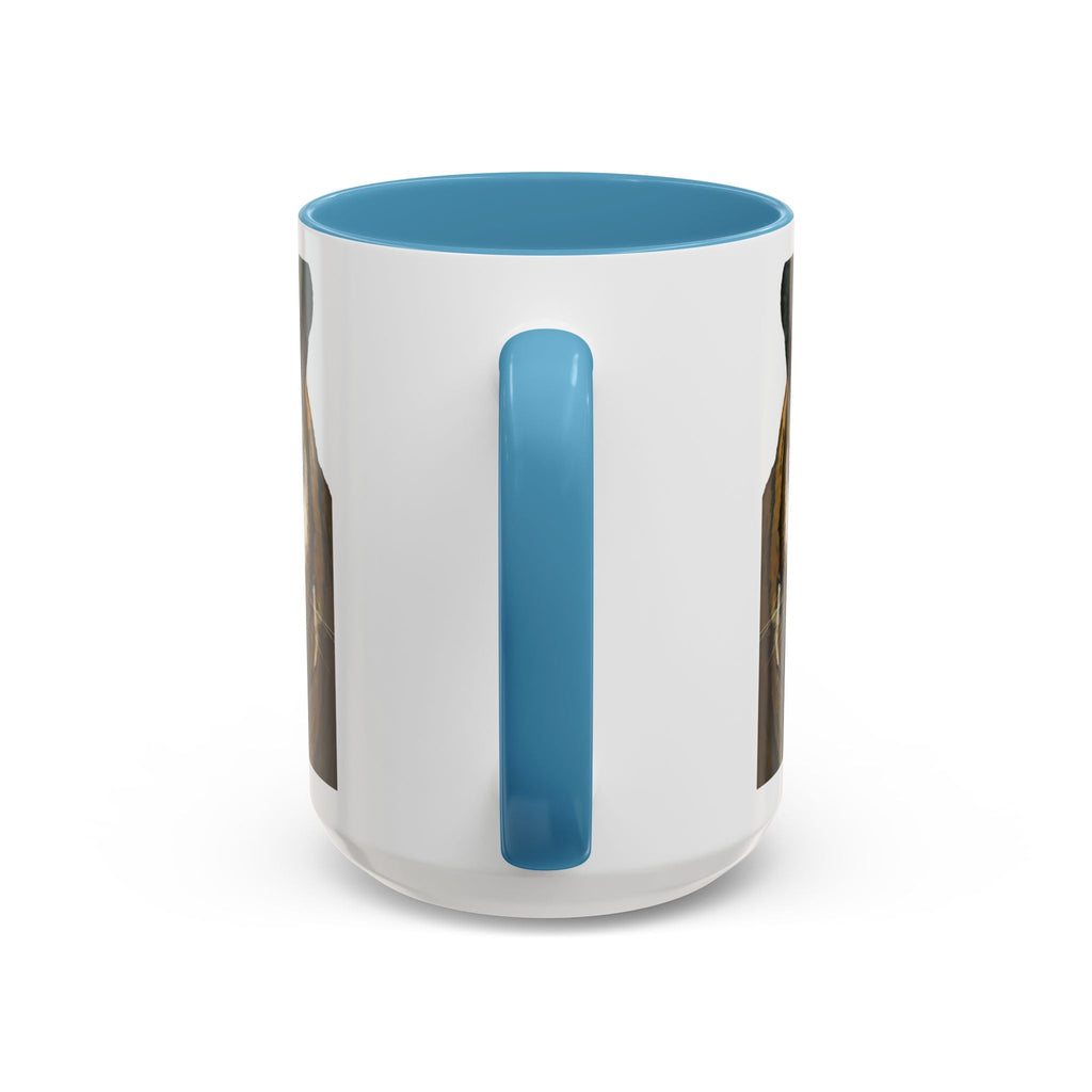 Majestic Tiger Two Tone Ceramic Coffee Mug - 11 oz & 15 oz - Blue Cava