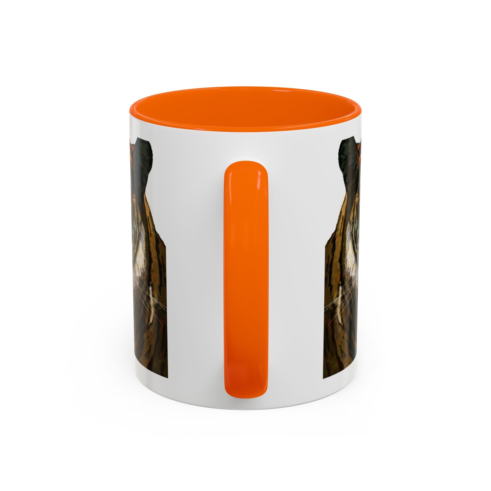 Majestic Tiger Two Tone Ceramic Coffee Mug - 11 oz & 15 oz - Blue Cava