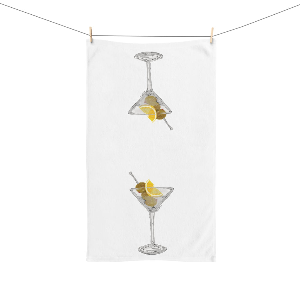Martini Cotton Hand Towel - Blue Cava
