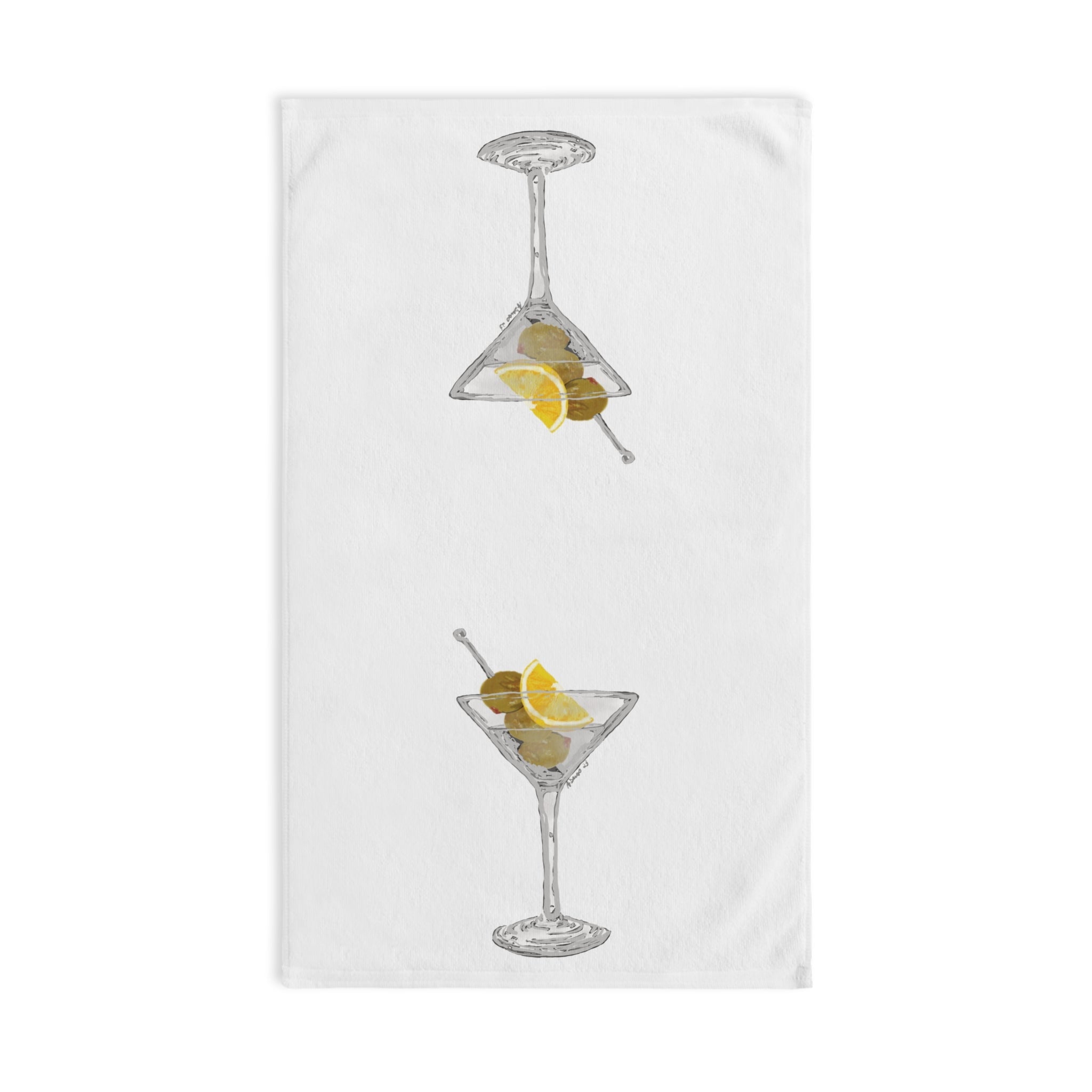 Martini Cotton Hand Towel - Blue Cava