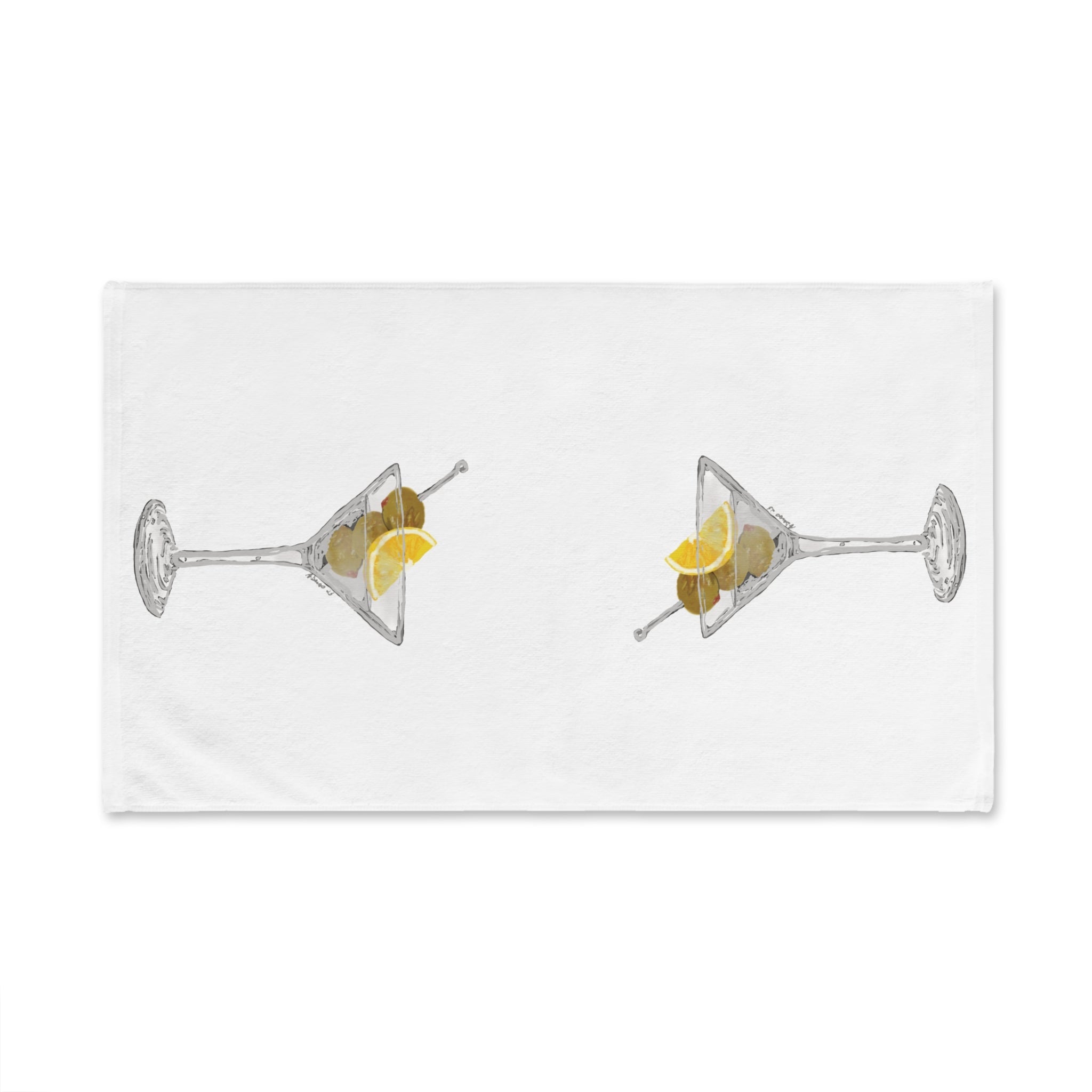 Martini Cotton Hand Towel - Blue Cava