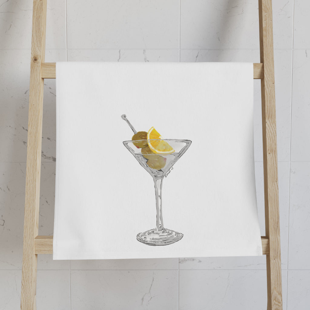Martini Cotton Hand Towel - Blue Cava