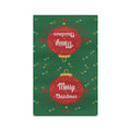 Merry Christmas Ornament Microfiber Waffle Kitchen Towel - Blue Cava