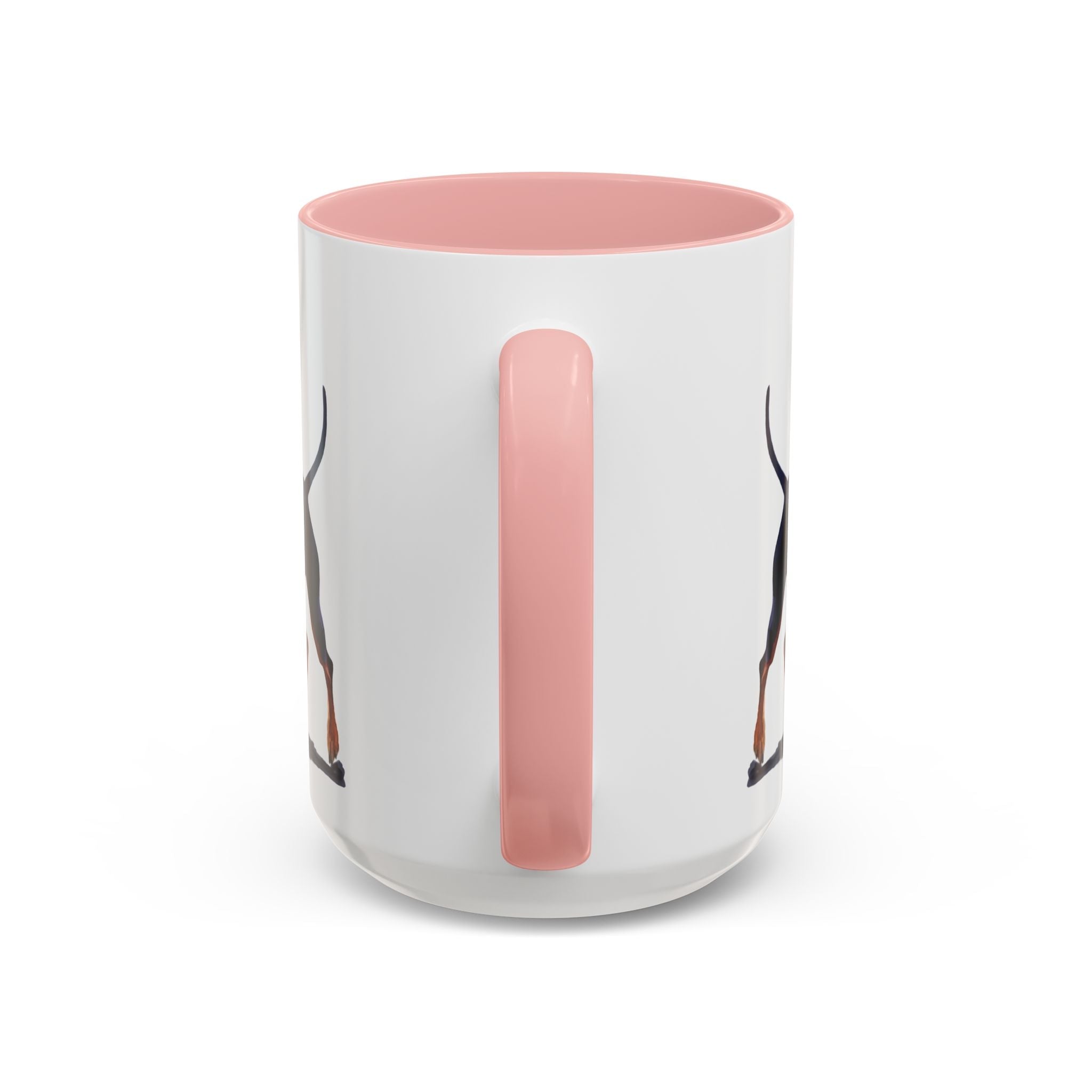 Miniature Pinscher Dog Two Tone Ceramic Coffee Mugs - Blue Cava