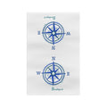 Nautical Southport NC Compass Microfiber Waffle Kitchen Towel - Blue Cava