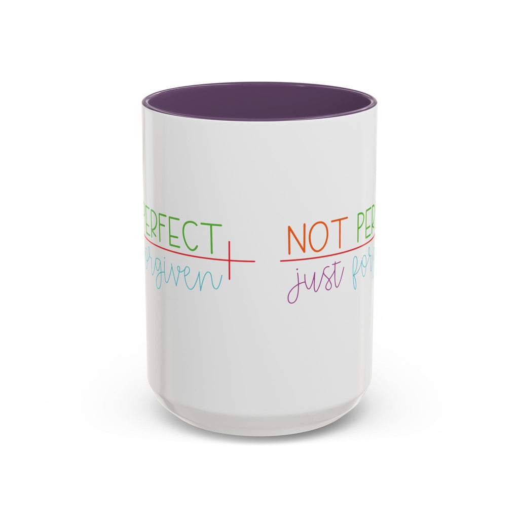 Not Perfect Just Forgiven - Inspirational Christian Coffee Mug - Blue Cava