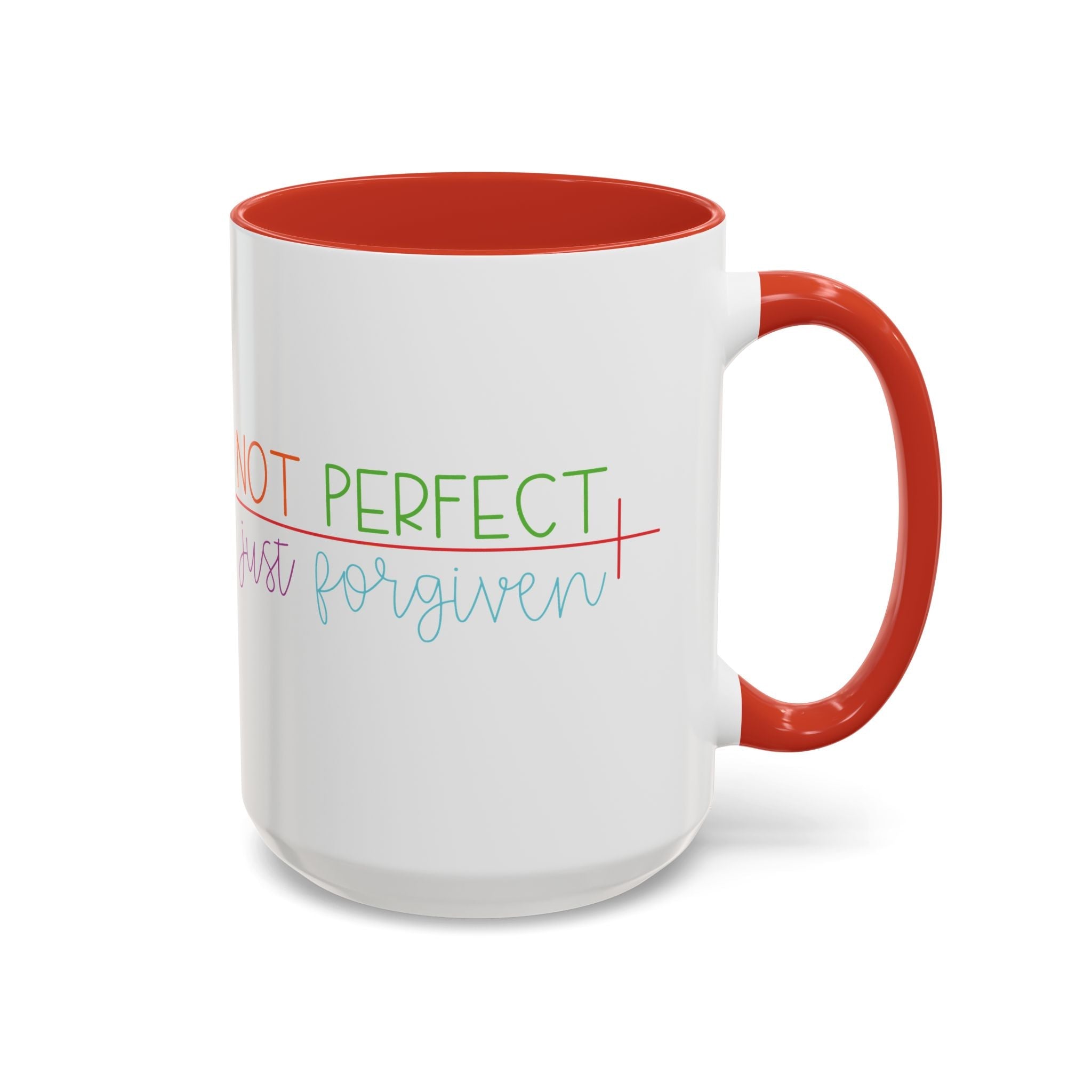 Not Perfect Just Forgiven - Inspirational Christian Coffee Mug - Blue Cava