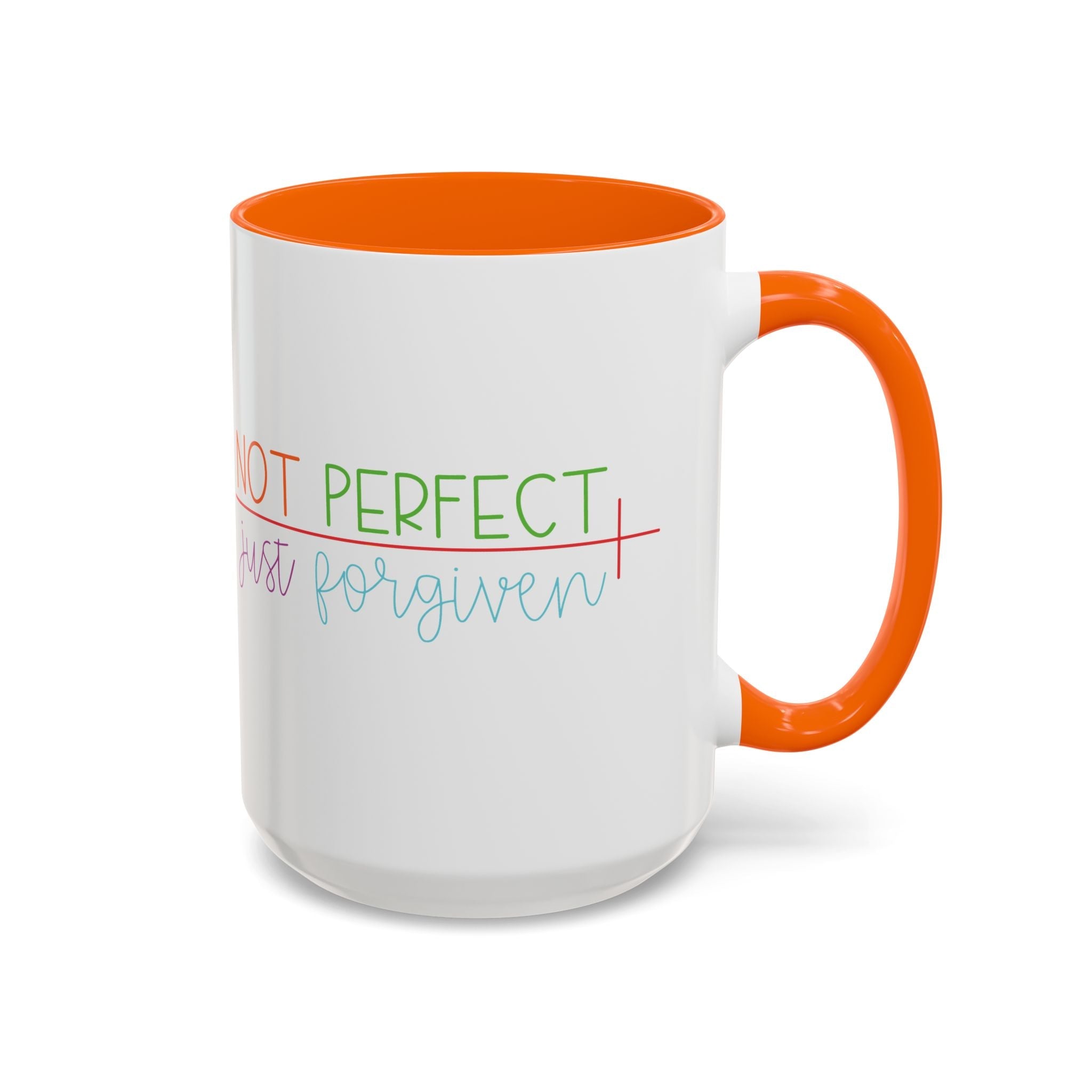 Not Perfect Just Forgiven - Inspirational Christian Coffee Mug - Blue Cava