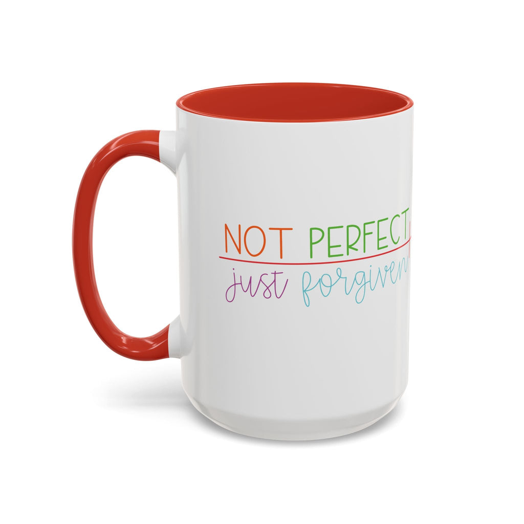 Not Perfect Just Forgiven - Inspirational Christian Coffee Mug - Blue Cava