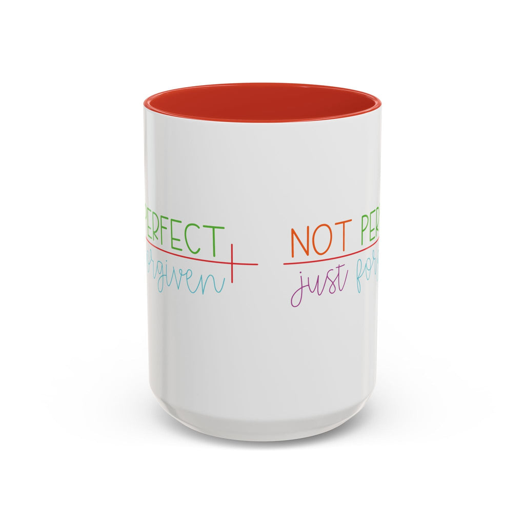 Not Perfect Just Forgiven - Inspirational Christian Coffee Mug - Blue Cava