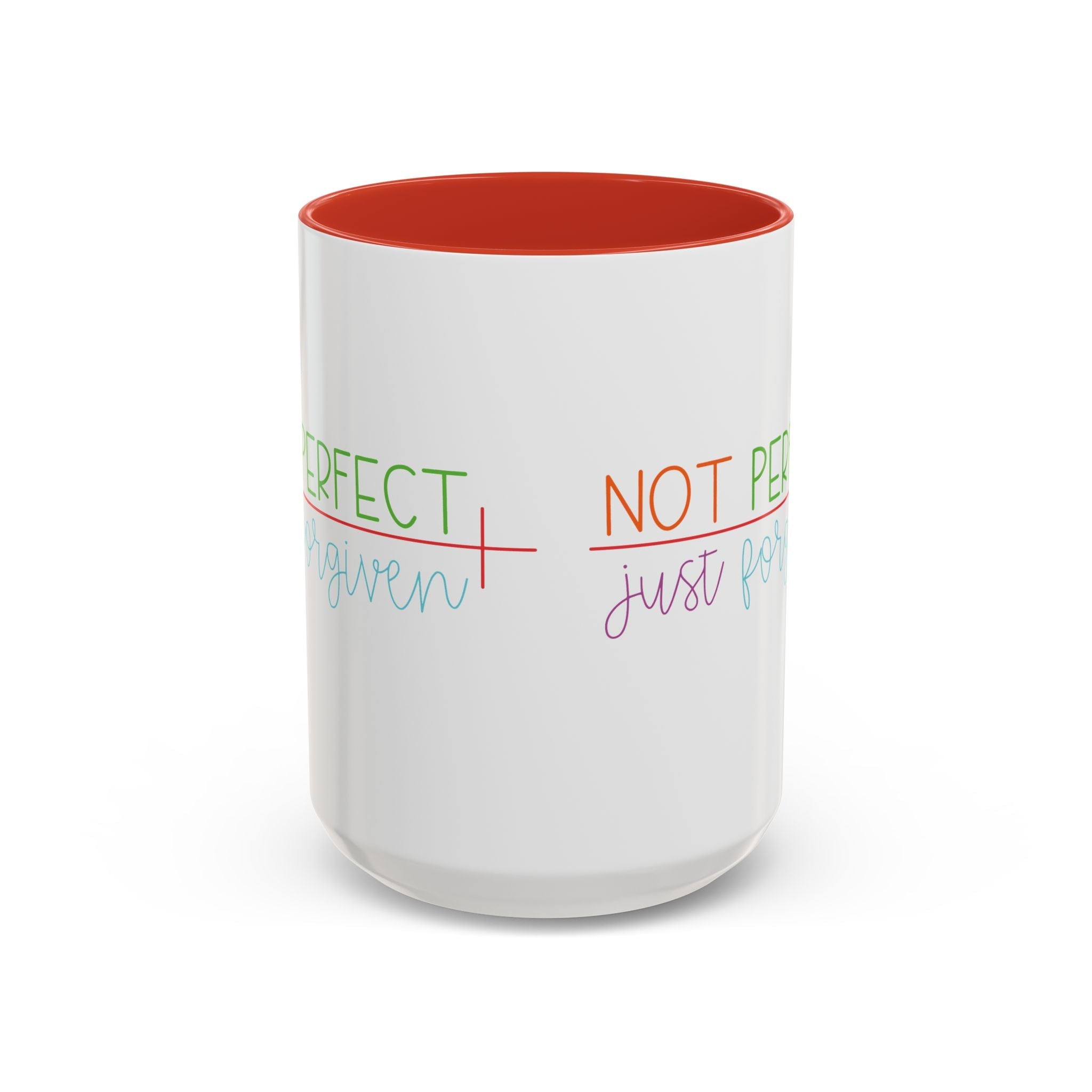 Not Perfect Just Forgiven - Inspirational Christian Coffee Mug - Blue Cava