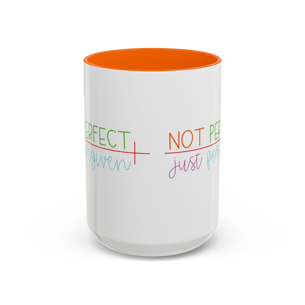 Not Perfect Just Forgiven - Inspirational Christian Coffee Mug - Blue Cava