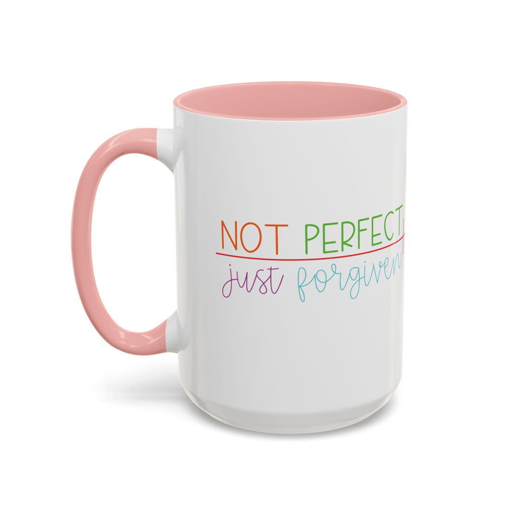 Not Perfect Just Forgiven - Inspirational Christian Coffee Mug - Blue Cava