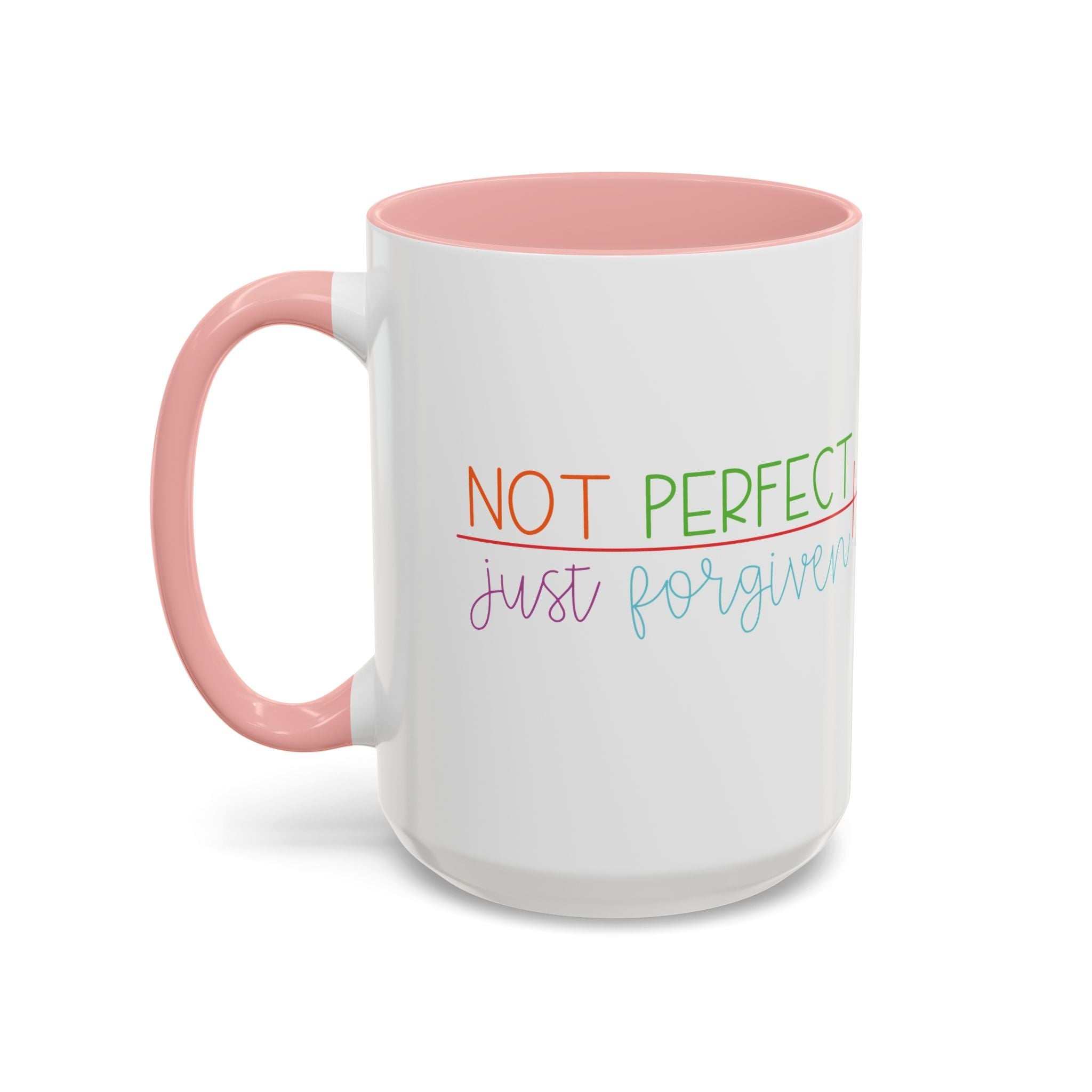 Not Perfect Just Forgiven - Inspirational Christian Coffee Mug - Blue Cava