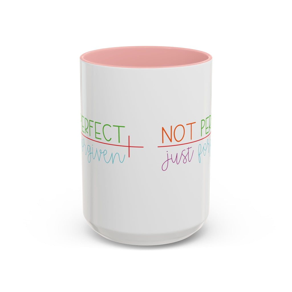 Not Perfect Just Forgiven - Inspirational Christian Coffee Mug - Blue Cava