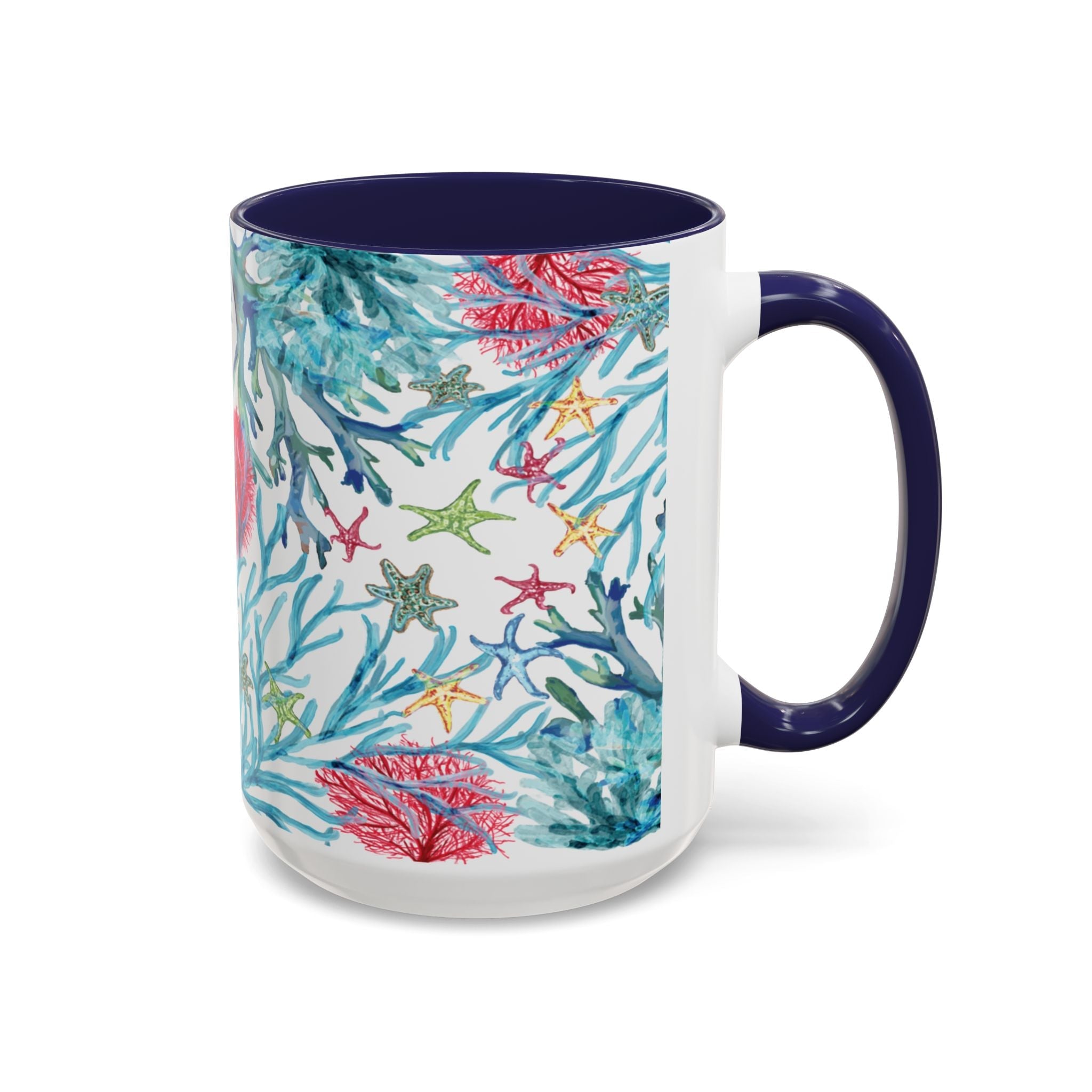 Ocean - Inspired Two Tone Coffee Mugs - Blue Cava