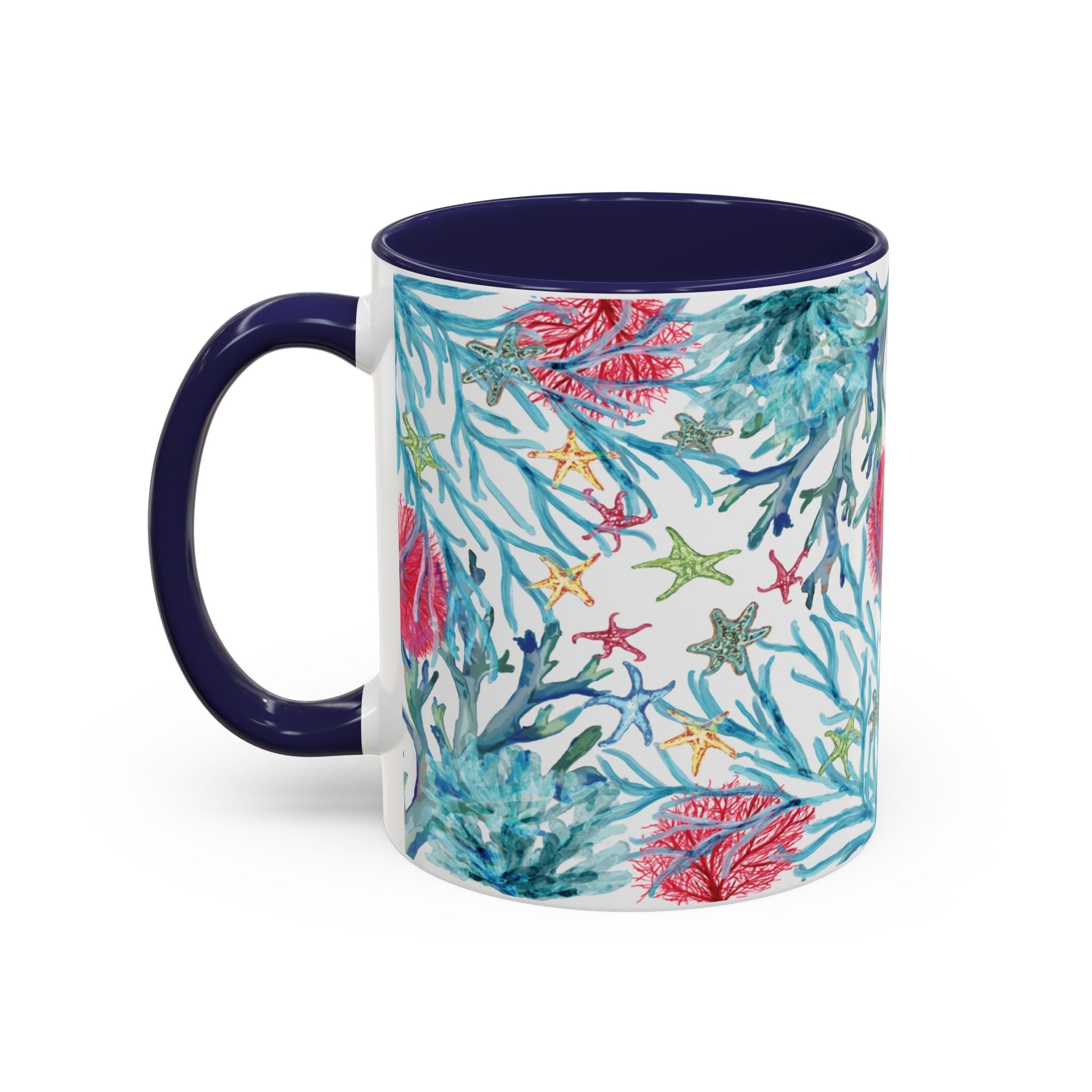 Ocean - Inspired Two Tone Coffee Mugs - Blue Cava