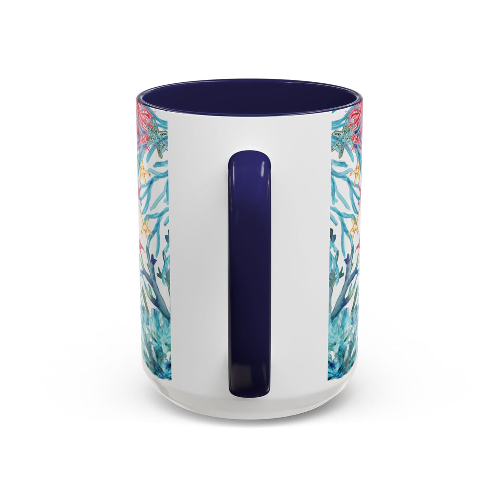 Ocean - Inspired Two Tone Coffee Mugs - Blue Cava