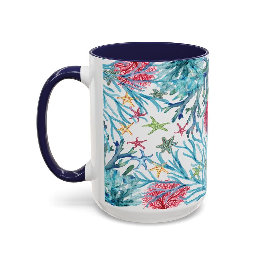 Ocean - Inspired Two Tone Coffee Mugs - Blue Cava