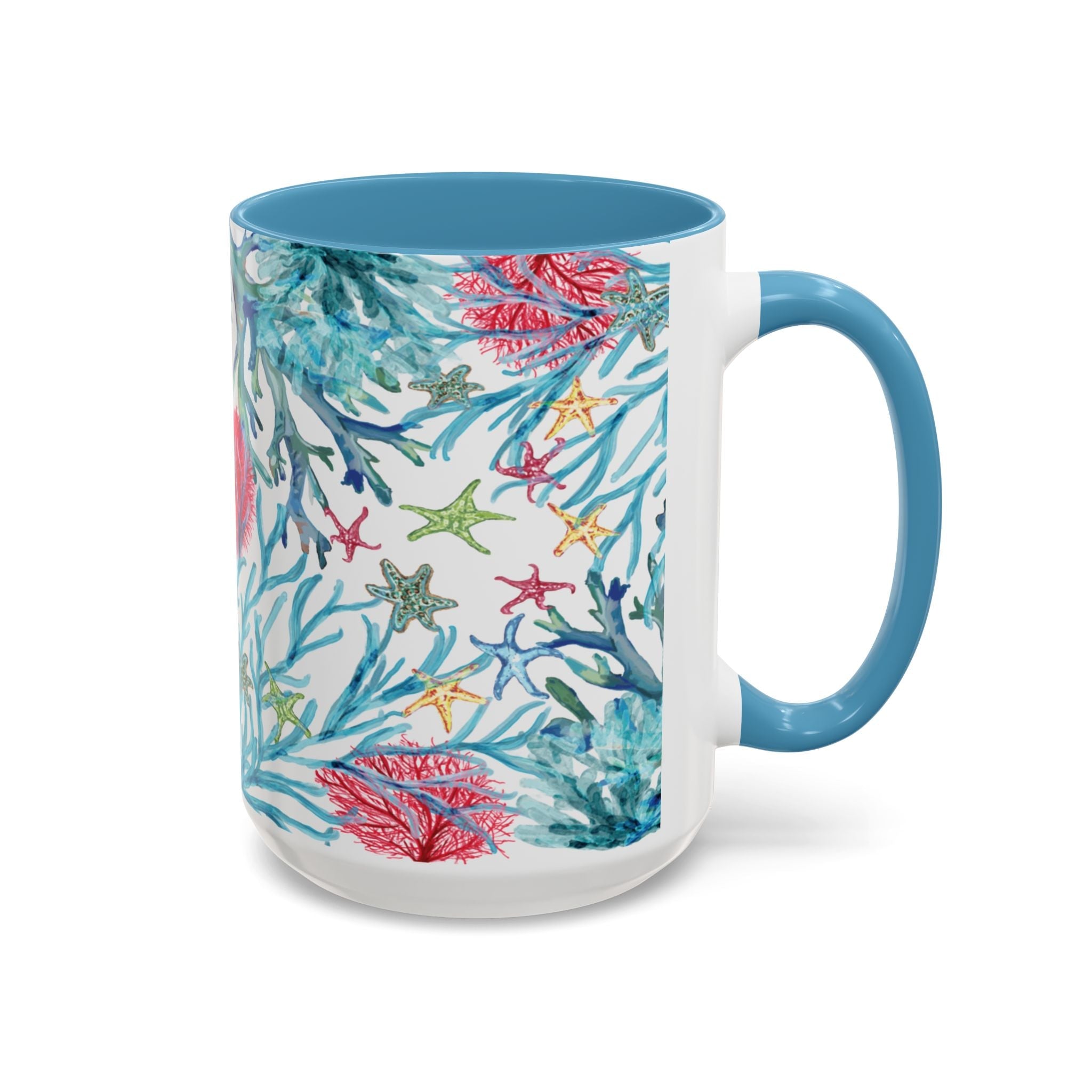 Ocean - Inspired Two Tone Coffee Mugs - Blue Cava