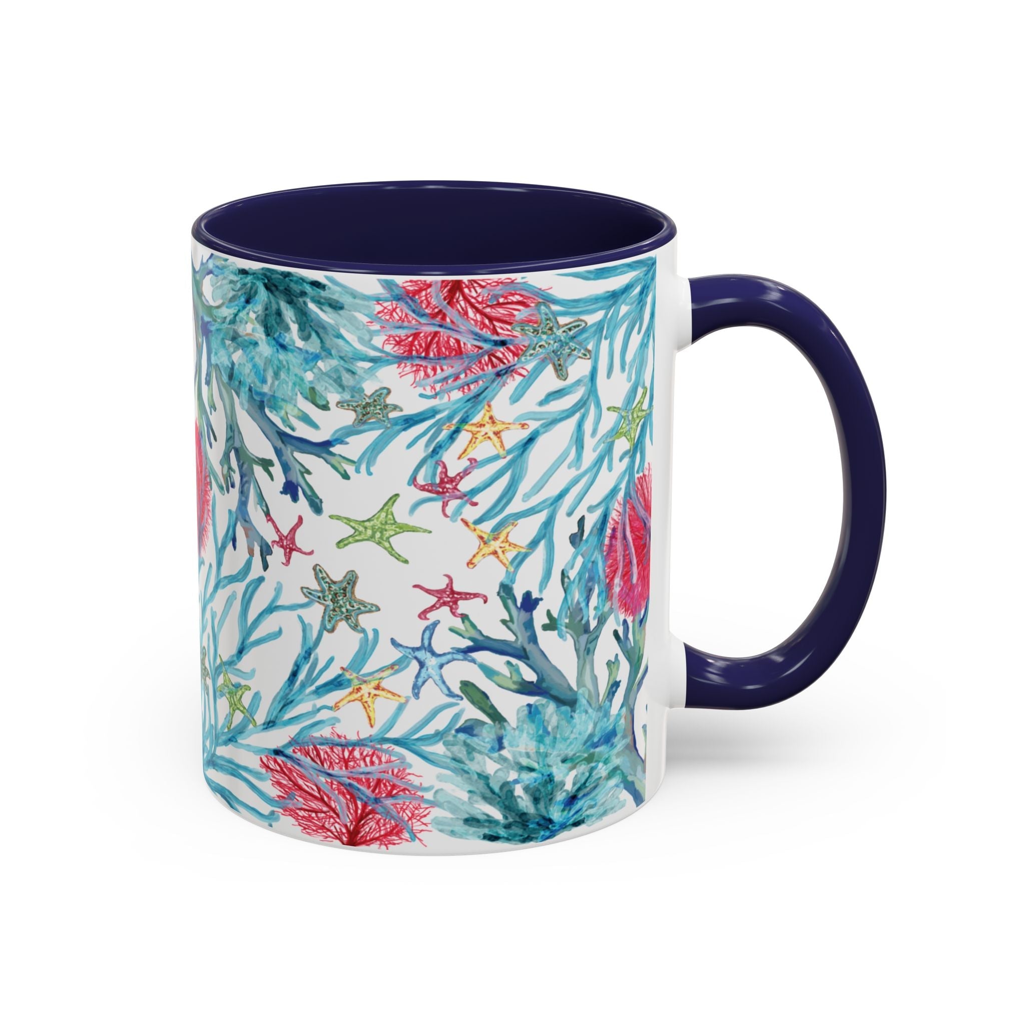 Ocean - Inspired Two Tone Coffee Mugs - Blue Cava