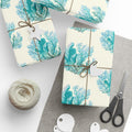 Ocean - Inspired Wrapping Paper for Coastal Gifts - Blue Cava