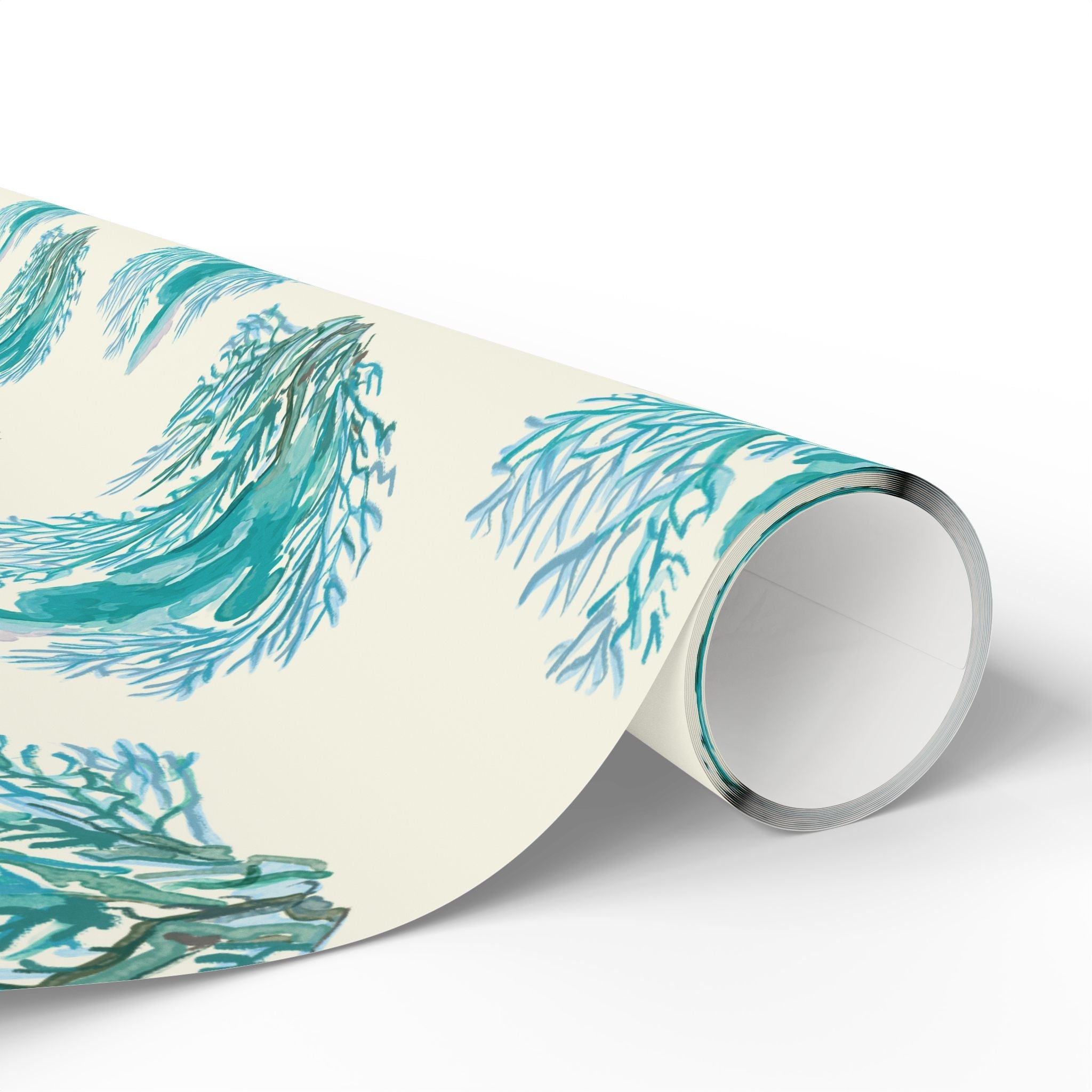 Ocean - Inspired Wrapping Paper for Coastal Gifts - Blue Cava