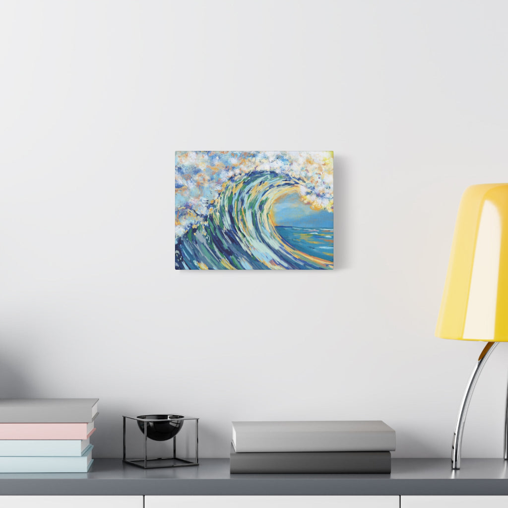 Ocean Wave Art Canvas Print - Stretched 1.25" Depth - Blue Cava