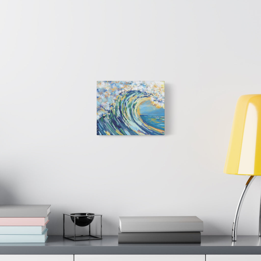 Ocean Wave Art Canvas Print - Stretched 1.25" Depth - Blue Cava