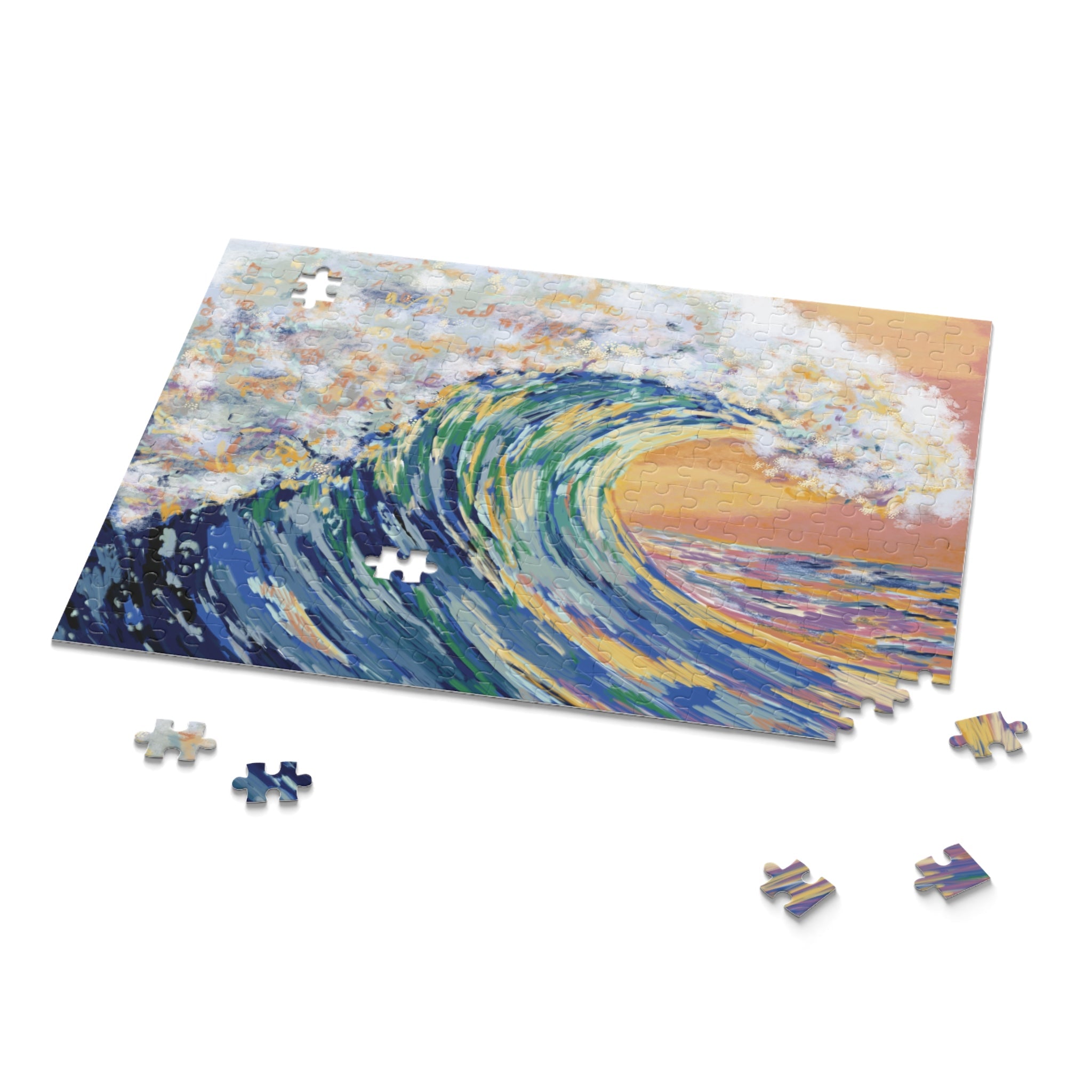 Ocean Waves Jigsaw Puzzles - Blue Cava