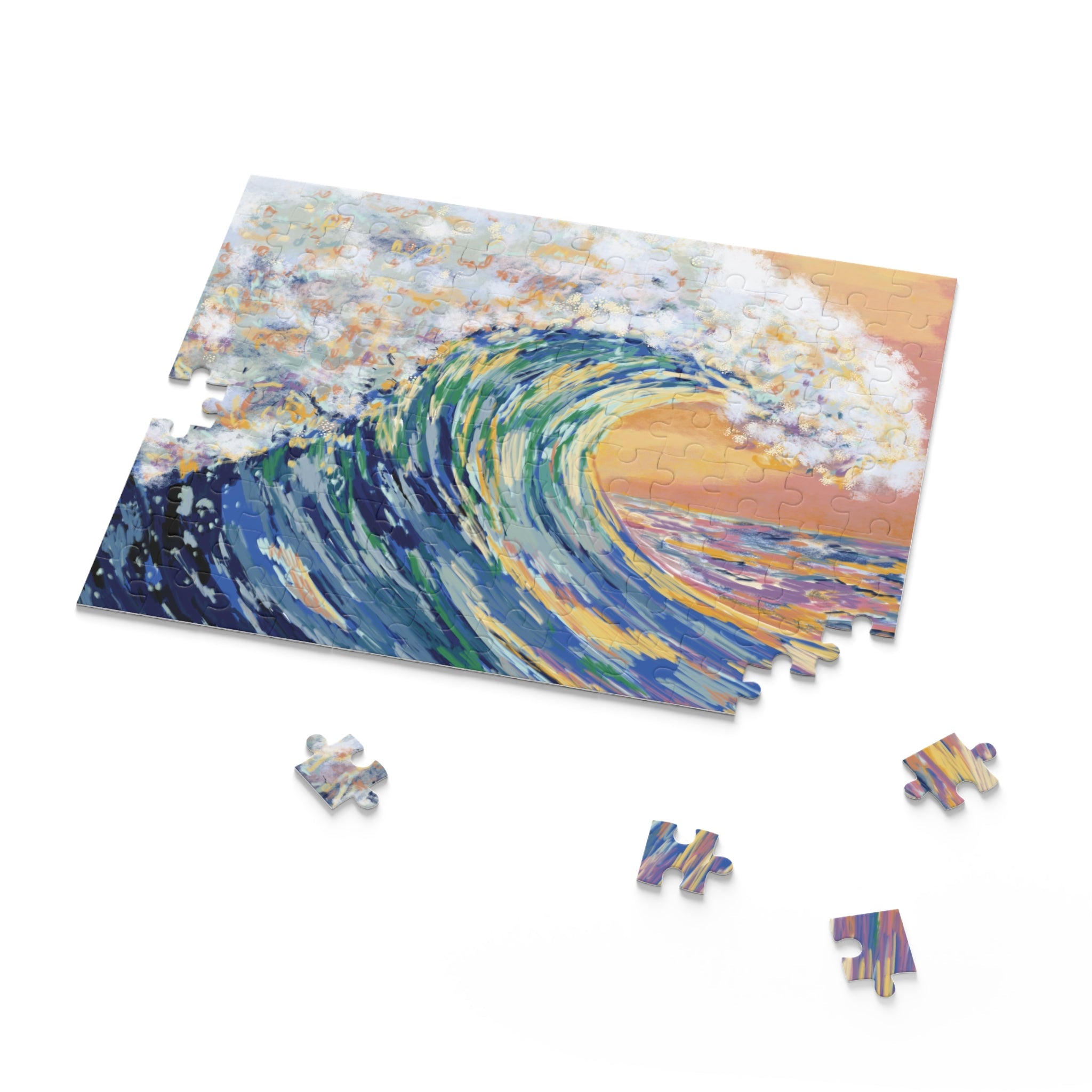 Ocean Waves Jigsaw Puzzles - Blue Cava