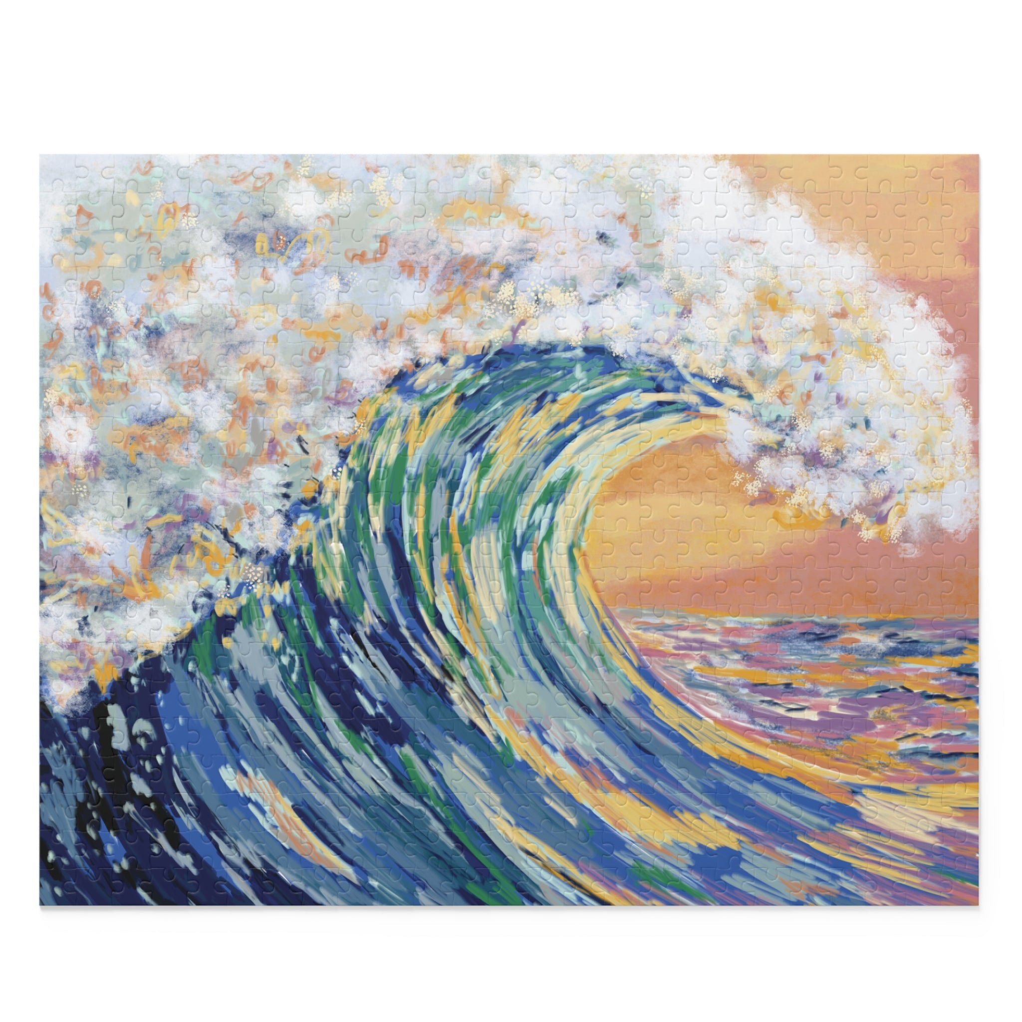 Ocean Waves Jigsaw Puzzles - Blue Cava