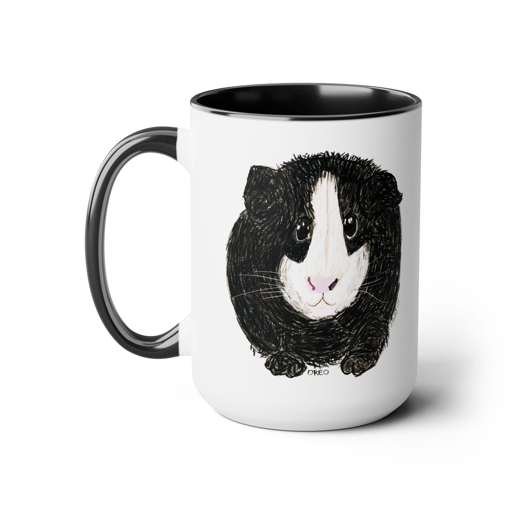 Oreo - Guinea Pig Two - Tone Ceramic Coffee Mugs - Blue Cava