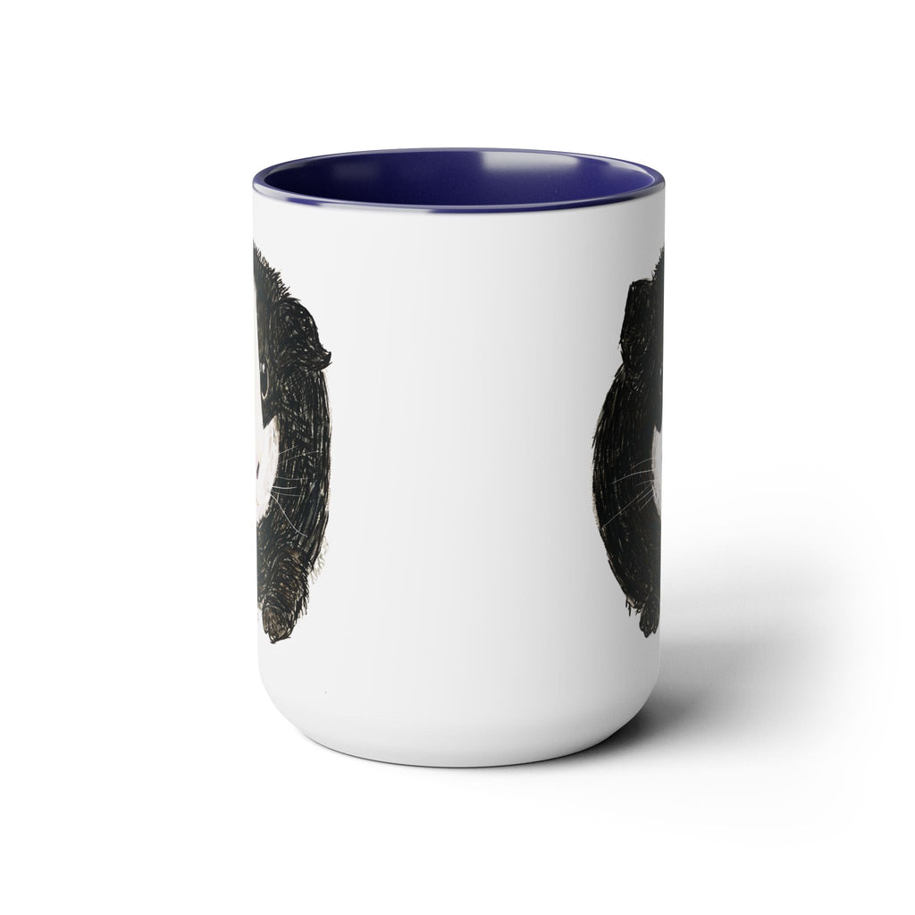 Oreo - Guinea Pig Two - Tone Ceramic Coffee Mugs - Blue Cava