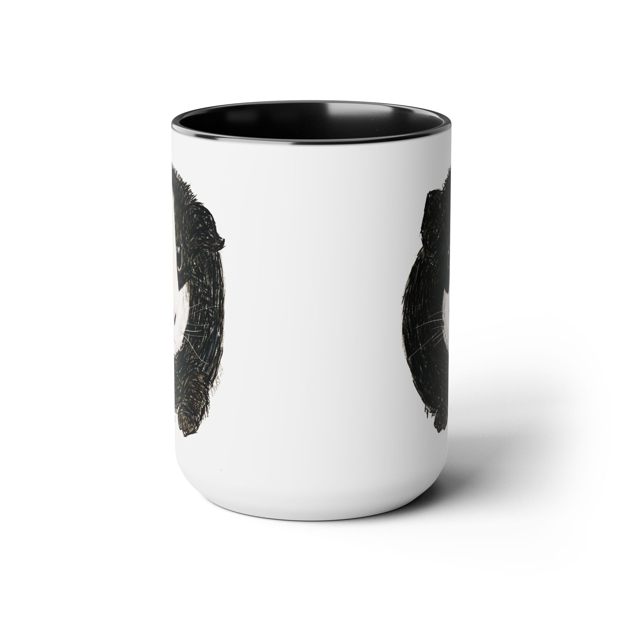 Oreo - Guinea Pig Two - Tone Ceramic Coffee Mugs - Blue Cava