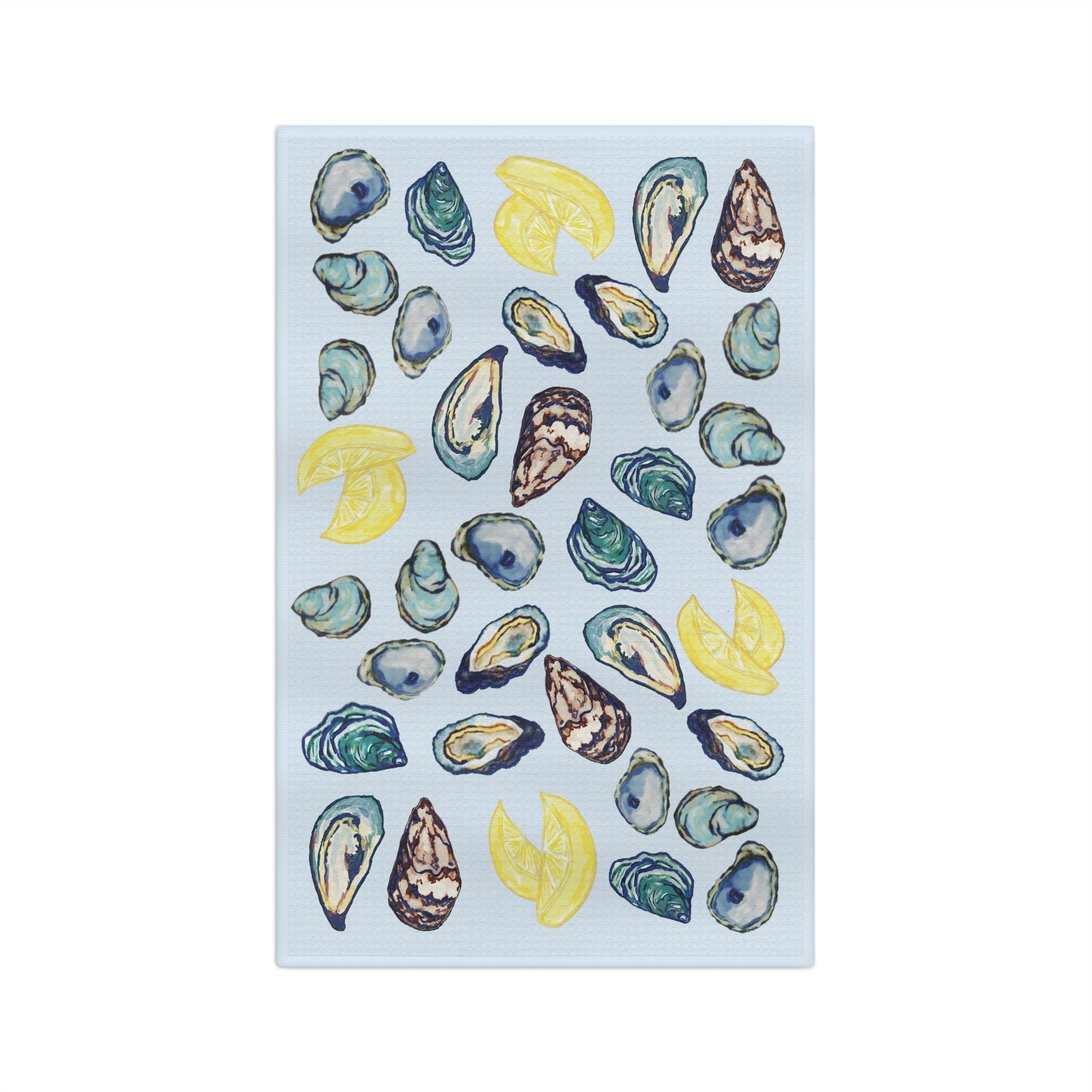 Oyster Microfiber Waffle Kitchen Towel - Blue Cava