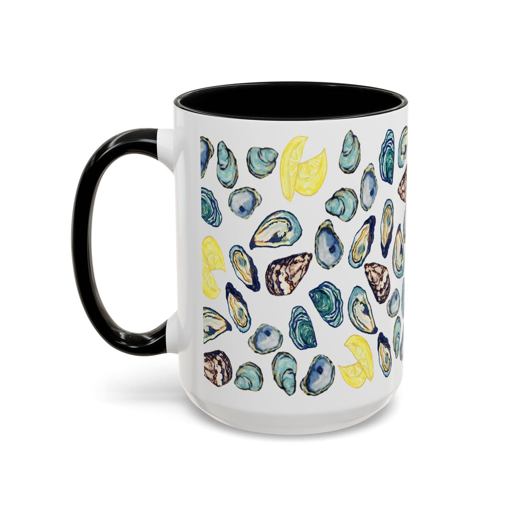 Oyster Two Tone Ceramic Coffee Mugs - Blue Cava