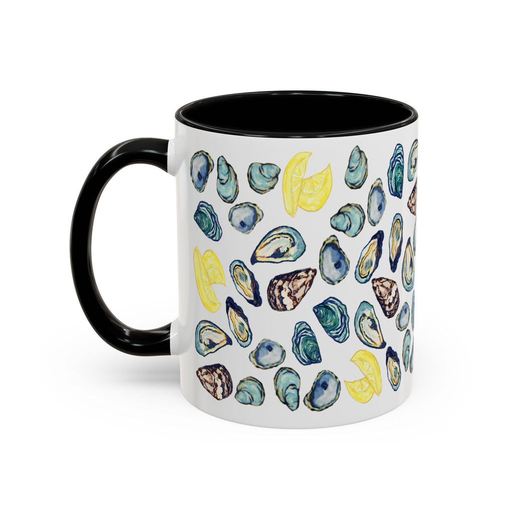 Oyster Two Tone Ceramic Coffee Mugs - Blue Cava