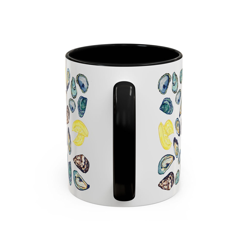 Oyster Two Tone Ceramic Coffee Mugs - Blue Cava