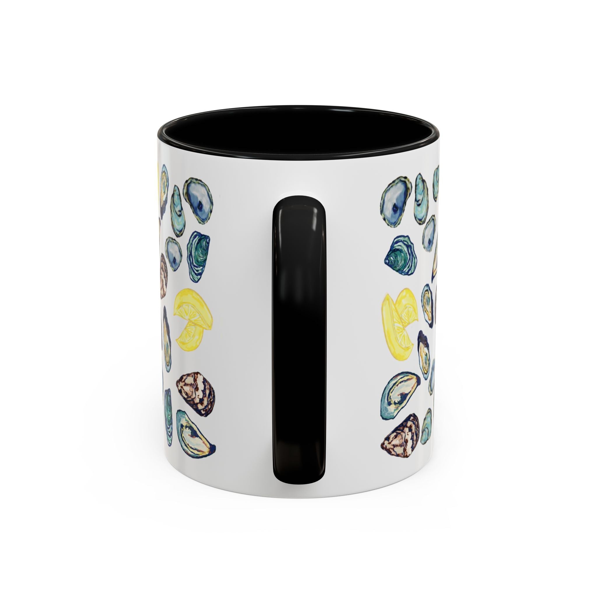 Oyster Two Tone Ceramic Coffee Mugs - Blue Cava