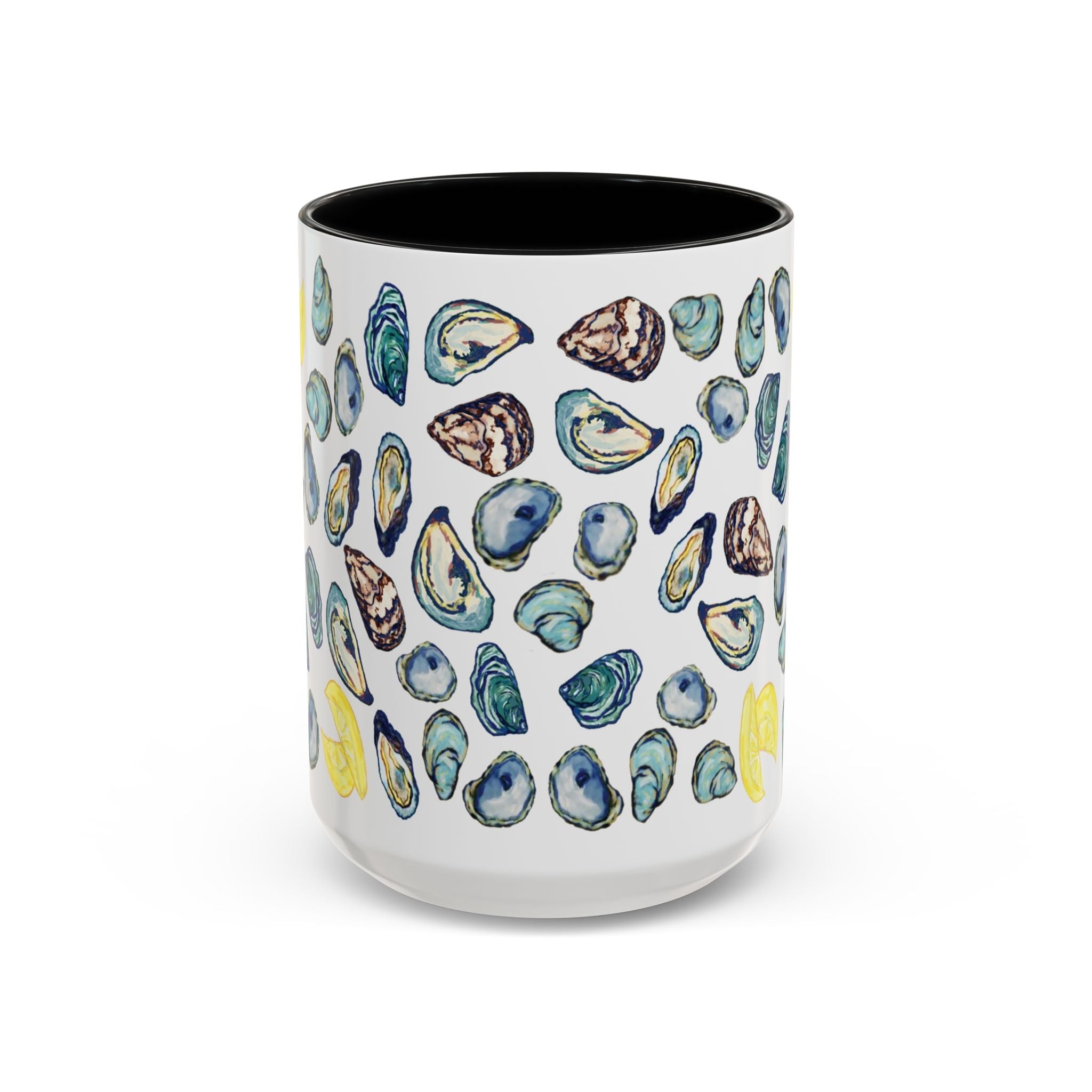 Oyster Two Tone Ceramic Coffee Mugs - Blue Cava