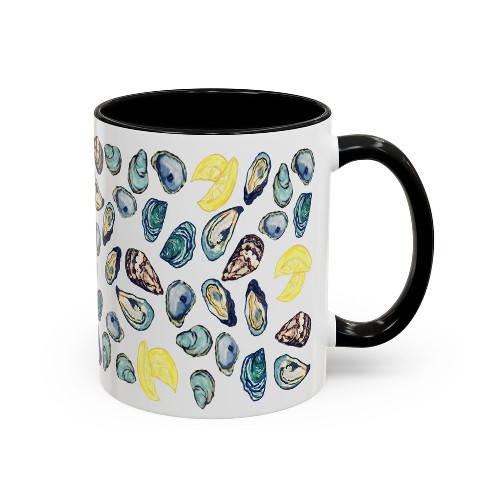 Oyster Two Tone Ceramic Coffee Mugs - Blue Cava